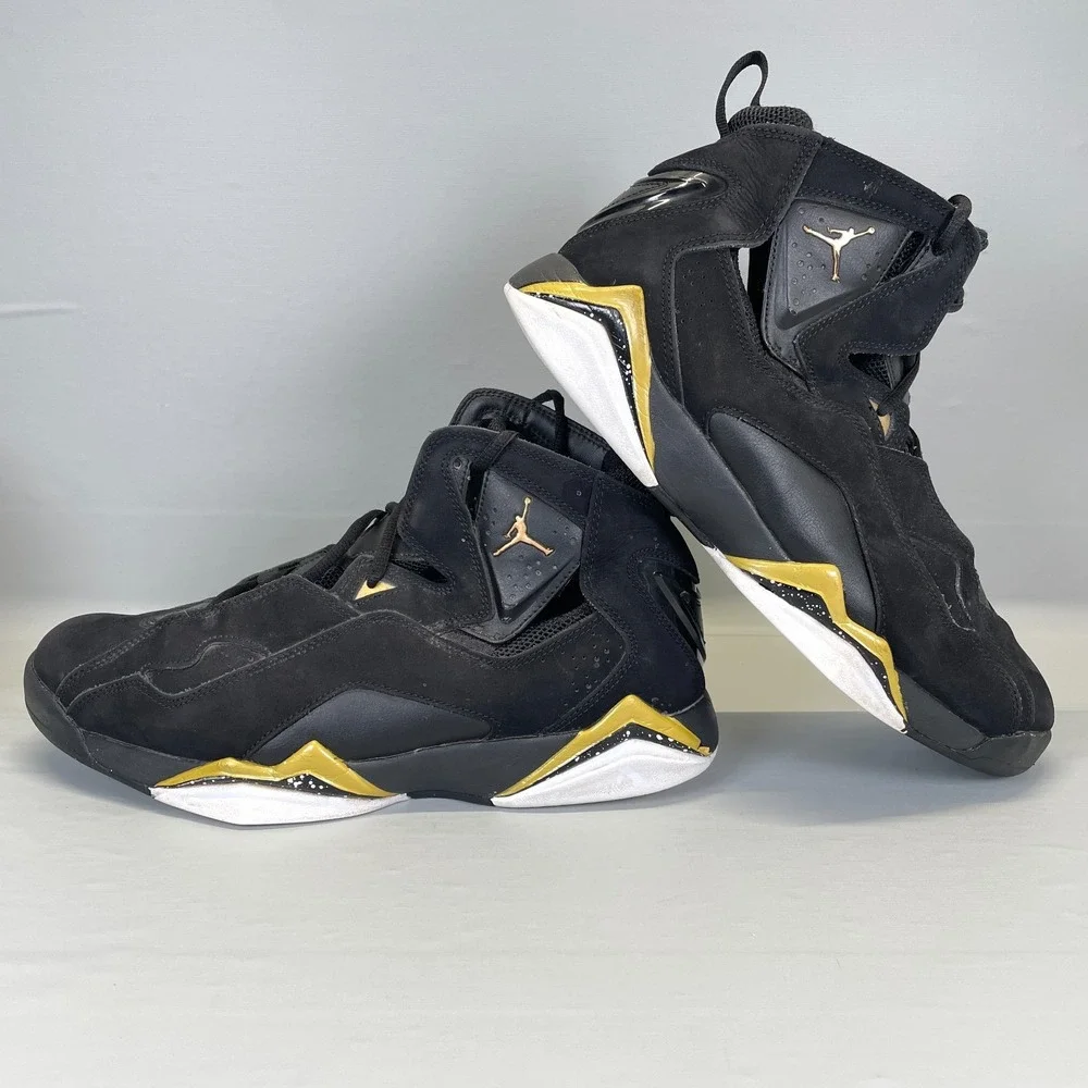 Air Jordan True Flight Basketball Shoes Mens Size 10.5 Black Retro Sneakers